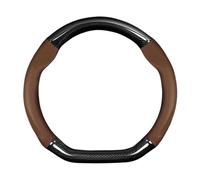 Steering Wheel Cover For Benz A B C E S V R-Class C43 CLA GLA GLB GLC GLK SLK SL Car Anti Slip Carbon Fiber Leather Steering Wheel Cover(DLight Brown10)