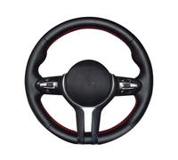 Steering Wheel Cover For Benz W203 C-Class 2001 2002 2003 2004-2009 DIY Hand-stitched Black High Soft Artificial Leather Car Steering Wheel Cover(Black Thread)