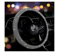 Steering Wheel Cover For Bling Bling Diamond Rhinestones Crystal Car Steering Wheel Cover PU Leather Auto Accessories Case Car Styling(Blue)