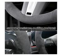 Steering Wheel Cover For BMW E81 E90 For Pack For M For Sport For M3 E91 E92 E93 E87 E82 E88 For X1 E84 Car Steering Wheel Braid Soft Suede Cover(Blue marker)