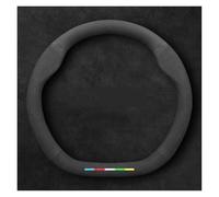 Steering Wheel Cover For BMW For M E46 E39 E60 E90 E91 E70 G05 F10 F15 F20 F30 G20 For X1 For X3 For X4 For X5 Transit Suede Car Steering Wheel Cover(BMW D Black)