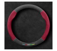 Steering Wheel Cover For BMW For M E46 E39 E60 E90 E91 E70 G05 F10 F15 F20 F30 G20 For X1 For X3 For X4 For X5 Transit Suede Car Steering Wheel Cover(BMW O Red)