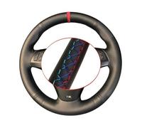 Steering Wheel Cover For BMW For M For Sport For M3 For E87 E90 E91 E92 E93 E81 E82 E88 For X1 E84 Hand Sewing Braid Leather Car Steering Wheel Cover Car Accessories(Red marker)