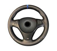 Steering Wheel Cover For BMW For M For Sport For M3 For E87 E90 E91 E92 E93 E81 E82 E88 For X1 E84 Hand Sewing Braid Leather Car Steering Wheel Cover Car Accessories(Blue marker)