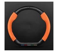 Steering Wheel Cover For BYD For Ato 3 For Fafengtang F3 E6 For Yuan For Song For Plus EV Leather Car Steering Wheel Cover Suitable(Orange)