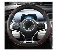 Steering Wheel Cover For BYD For Dolphin For Atto3 2022 2023 Microfiber Leather Sport D Shape Car Steering Wheel Cover Auto Accessories Steering Cover Wheel(Red)