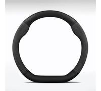 Steering Wheel Cover For BYD For Dolphin For Atto3 For Tang Plus 2022 2023 2024 Leather Steering Wheel Cover Non-slip Car-styling(D Leather Black)