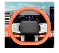 Steering Wheel Cover For BYD For Leopard 5 8 For Denza For B5 For B8 2023-2026 Leather Car Steering Wheel Cover Accessories(D Cloud Orange)