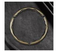 Steering Wheel Cover For Carbon Fiber Silicone Car Steering Wheel Cover 1K Micro Fiber Leather PVC Wheel Booster Cover Non-Slip Universal 2/3PCS(3pcs gold)