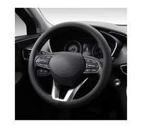 Steering Wheel Cover for Cars 38cm Elastic Leather Steering Wheel Cover Four Seasons Universal Silicone Handle Cover Car Steering Wheel(Black)