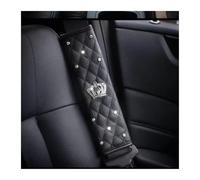 Steering Wheel Cover for Cars 38CM Universal PU Leather Car Steering Wheel Cover Diamond Blingbling Crystal Seat Belt Crystal Crown Accessories Black Car Steering Wheel(Seat belt cover)