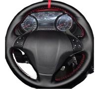 Steering Wheel Cover for Cars Black Artificial Leather Braid Car Steering Wheel Cover Wrap For Fiat Punto Bravo Linea Qubo Doblo Grande Punto Car Accessories(White Thread)