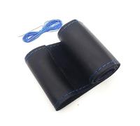 Steering Wheel Cover for Cars Black/Red/Blue Leather DIY Car Steering Wheel Cover Protection Needle 38cm 15" Sticker Genuine Accessories For Focus 2 3 For Kia For Rio Car Steering Wheel(Blue)