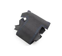 Steering Wheel Cover for Cars For A3 8P Sportback For For A4 B8 For For A5 8T 4L 4-Spoke with button Car Steering Wheel Cover Suede Leather Trim Car Steering Wheel(Black-blue line)