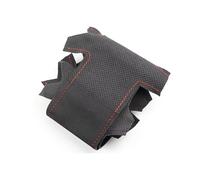 Steering Wheel Cover for Cars For A3 8P Sportback For For A4 B8 For For A5 8T 4L 4-Spoke with button Car Steering Wheel Cover Suede Leather Trim Car Steering Wheel(Black-red line)