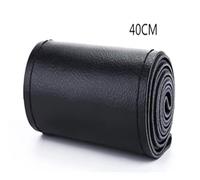 Steering Wheel Cover for Cars Hand-Stitched Steering Wheel Cover 36-40cm DIY Leather Braid on the With Needles Thread Car-Styling Steering Covers Car Steering Wheel(Black Thread 40cm 1)