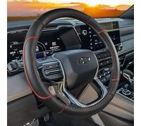 Steering Wheel Cover for Chevy 14.5-15 inches - Non-Slip Grip, Rugged Durability & Interior Upgrade for Chevrolet Silverado, Tahoe, Equinox,Traverse,Colorado (Red-Standard Size)