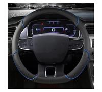 Steering Wheel Cover For Citroen For Berlingo 2018 2019 2020 2021 2022 D Shape Car Steering Wheel Cover PU Leather Non-slip Auto Accessories Steering Cover Wheel(D shape Blue)