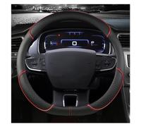 Steering Wheel Cover For Citroen For Berlingo 2018 2019 2020 2021 2022 D Shape Car Steering Wheel Cover PU Leather Non-slip Auto Accessories Steering Cover Wheel(D shape Red)
