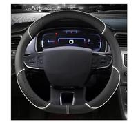 Steering Wheel Cover For Citroen For Berlingo 2018 2019 2020 2021 2022 D Shape Car Steering Wheel Cover PU Leather Non-slip Auto Accessories Steering Cover Wheel(D shape White)