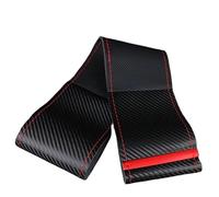 Steering Wheel Cover For Citroen Matte Carbon Fiber Perforated Car Steering Wheel Cover Universal 38cm Microfiber Car Steering(Style B Red Thread)