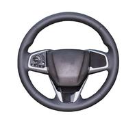 Steering Wheel Cover For Civic 10 2016 2017 For CRV For CR-V Auto Artificial Leather DIY Customized Car Steering Wheel Cover Steering Wheel Protector(Red-Brown-Panel)