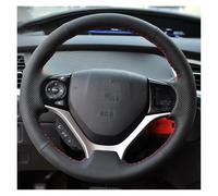 Steering Wheel Cover For Civic For Civic 9 2012 2013 2014 2015 Car Steering Wheel Cover Anti-slip Braid Artificial Leather Car Accessories Car Steering Wheel Cover(Gray Thread)