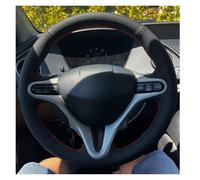 Steering Wheel Cover For Civic Old 2006-2011 Customized Hand Sewing DIY Car Steering Wheel Cover Black Leather Braid Steering Wheel Protector(Black)