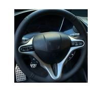 Steering Wheel Cover For Civic Old Civic 2006 2007 2008 2009 2010 2011 DIY Black Hand Stitch Microfiber Synthetic material Car Steering Wheel Cover Car Steering Wheel Protector(Light Blue Thread)