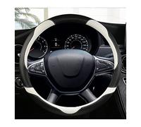 Steering Wheel Cover For Dacia For Logan 1 2 3 Car Steering Wheel Cover Microfiber Carbon Fiber Auto Accessories Wheel Protector(Wit)