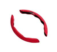 Steering Wheel Cover For Fiat For Panda 169 2 Steering Wheel Cover Leather Anti Slip Steer Wheel Protector Breathable Fiber Braid Steering Covers Car Steering Wheel Cover(2Pc-red)