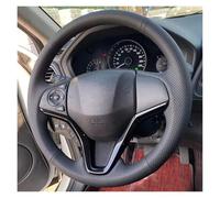 Steering Wheel Cover For Fit For City For Jazz 2014 2015 For HRV 2016 For Vezel Car Accessories Car Steering Wheel Cover Anti-slip Artificial Leather(White Thread)