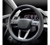 Steering Wheel Cover for Ford Transit Custom 2025 2024 2023, Black Leather Car Protector Non-Slip Grip Breathable Auto Interior Accessories Vehicle Trim Parts