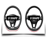 Steering Wheel Cover For Golf For Polo For Teramont For Atlas For T-Roc For T-cross Car Steering Wheel Cover 38cm Auto Accessories Wrap(GREY O SHAPE)