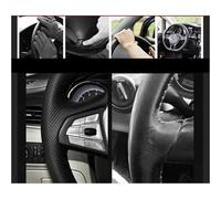 Steering Wheel Cover For Highlander 2014-2019 For Sienna 2015-2019 DIY Hand-Stitched Black Carbon Fiber Car Steering Wheel Cover