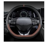 Steering Wheel Cover For Hyundai For Ioniq 2016 2017 2018 2019 2020 2021 2022 Car Steering Wheel Cover D Shape PU Leather Auto Accessories Interior Car Steering Wheel (Color : Coffee)
