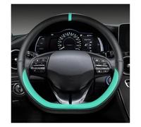 Steering Wheel Cover For Hyundai For Ioniq 2016 2017 2018 2019 2020 2021 2022 Car Steering Wheel Cover D Shape PU Leather Auto Accessories Interior Car Interior Decor(GREEN)
