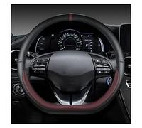 Steering Wheel Cover For Hyundai For Ioniq 2016 2017 2018 2019 2020 2021 2022 Car Steering Wheel Cover D Shape PU Leather Auto Accessories Interior Car Steering Wheel (Color : WINE RED)