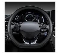 Steering Wheel Cover For Hyundai For Ioniq 2016 2017 2018 2019 2020 2021 2022 Car Steering Wheel Cover D Shape PU Leather Auto Accessories Interior Car Steering Wheel (Color : Black)