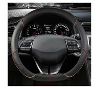 Steering Wheel Cover For Hyundai For Ioniq 2016 2017 2018 2019 2020-2022 Car Steering Wheel Cover Auto Accessories Interior D Shape PU Leather Steering Wheel Protector(COFFEE)