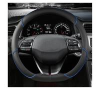 Steering Wheel Cover For Hyundai For Ioniq 2016 2017 2018 2019 2020-2022 Car Steering Wheel Cover Auto Accessories Interior D Shape PU Leather Steering Wheel Protector(BLUE)