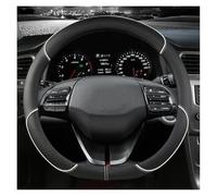 Steering Wheel Cover For Hyundai For Ioniq 2016 2017 2018 2019 2020-2022 Car Steering Wheel Cover Auto Accessories Interior D Shape PU Leather Steering Wheel Protector(White)