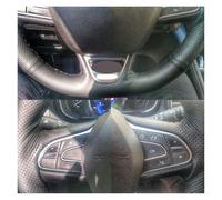 Steering Wheel Cover For Kadjar 2016 2017 For Megane For Scenic DIY Black Artificial Leather Car Steering Wheel Covers(Light bl)