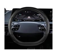Steering Wheel Cover For Kia EV6 / EV GT Line / EV6 GT 2021 2022 2023 Car Steering Wheel Cover Microfiber Leather + Carbon Fiber Auto Accessories Car Accessory Decoration(D Black)