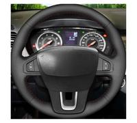 Steering Wheel Cover For Laguna 2008-2015 For Latitude 2010-2015 For Samsung SM5 2009-2018 Car Steering Wheel Braid Cover Hand Sewing Car Decoration(White Thread)