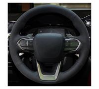 Steering Wheel Cover For Lexus NX 250 NX260 NX350 NX350h NX450h+ 2022-2024 Hand Stitched Red Black Genuine Leather Non-slip Car Steering Wheel Cover(Style 3)