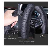 Steering Wheel Cover For Lexus NX 250 NX260 NX350 NX350h NX450h+ 2022-2024 Hand Stitched Red Black Genuine Leather Non-slip Car Steering Wheel Cover(Style 2)