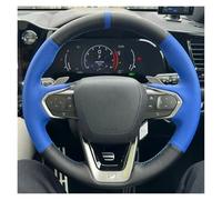 Steering Wheel Cover For Lexus NX 250 NX260 NX350 NX350h NX450h+ 2022-2024 Hand Stitched Red Black Genuine Leather Non-slip Car Steering Wheel Cover(Style 4)