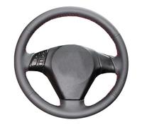 Steering Wheel Cover For Mazda 5 3 6 2003-2009 DIY Hand-Stitched Black Artificial Leather Auto Steering-Wheel Steering Wheel Cover(Black)