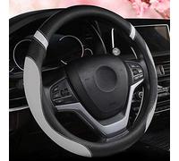 Steering Wheel Cover for Men Women Leather Universal Steering Wheel Covers for Car 15inch (Gray)